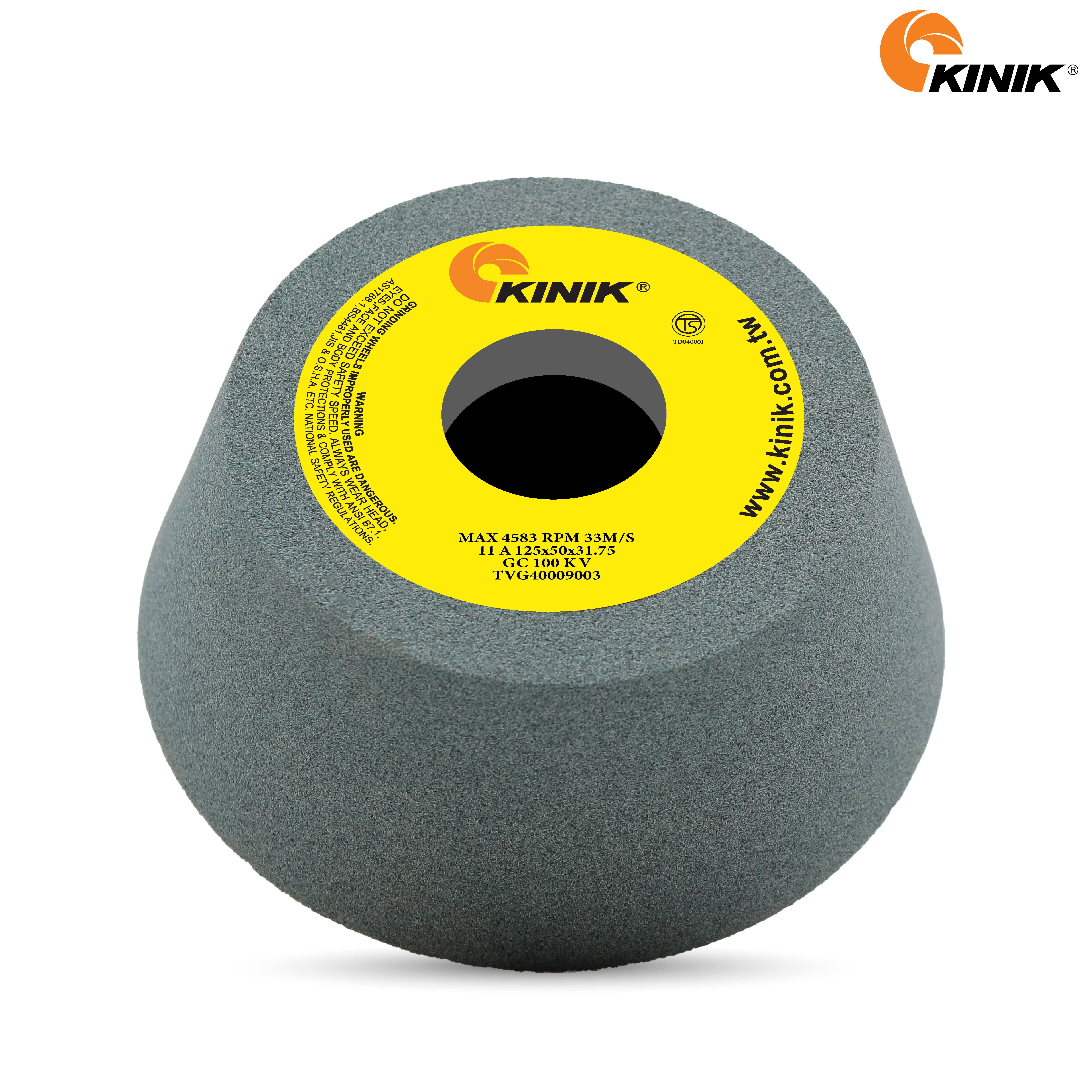 หินถ้วยเทเปอร์ KINIK GC100KV11A 125x50x31.75 mm.