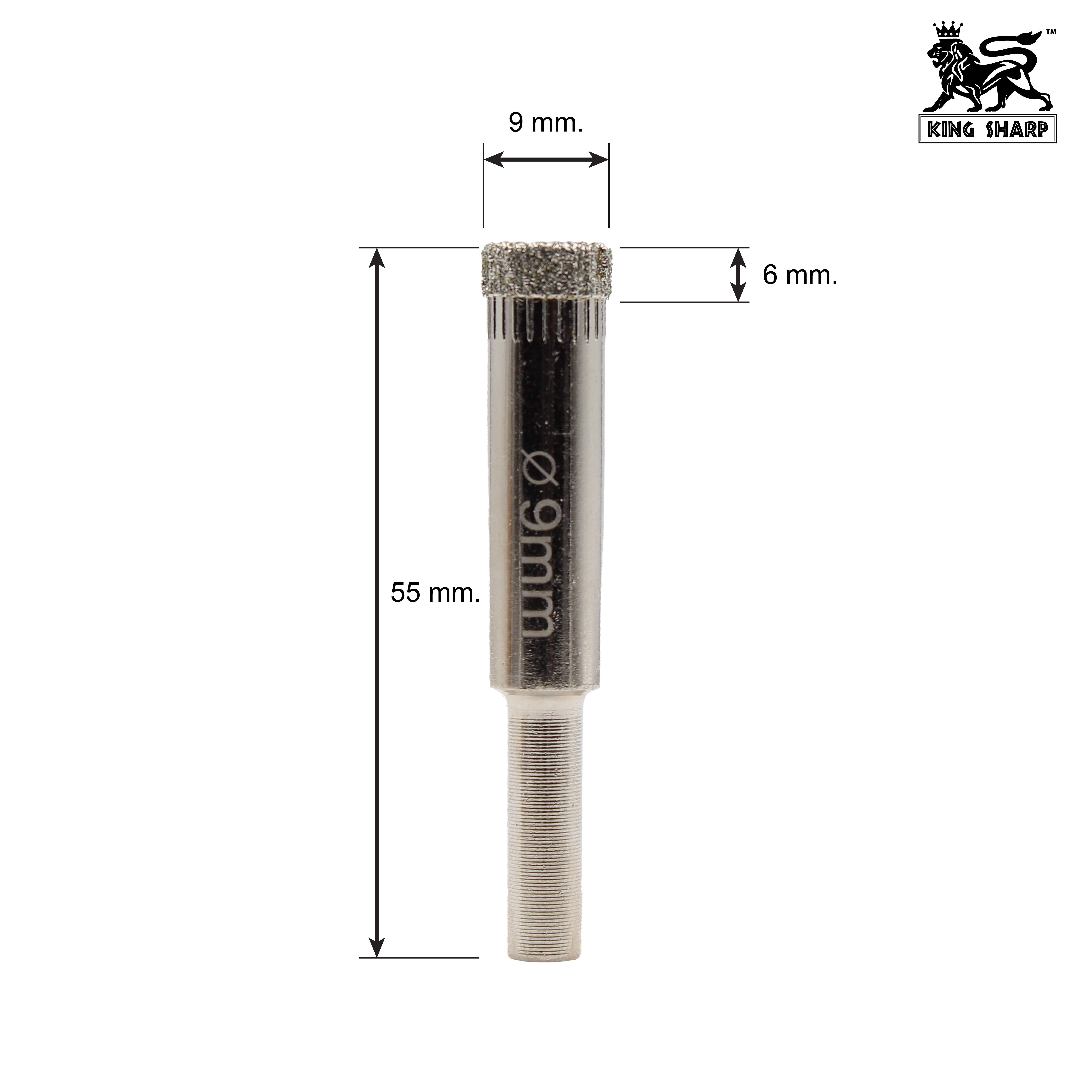 เพชรเจาะกระจก KINGSHARP (P) 9x55 mm.