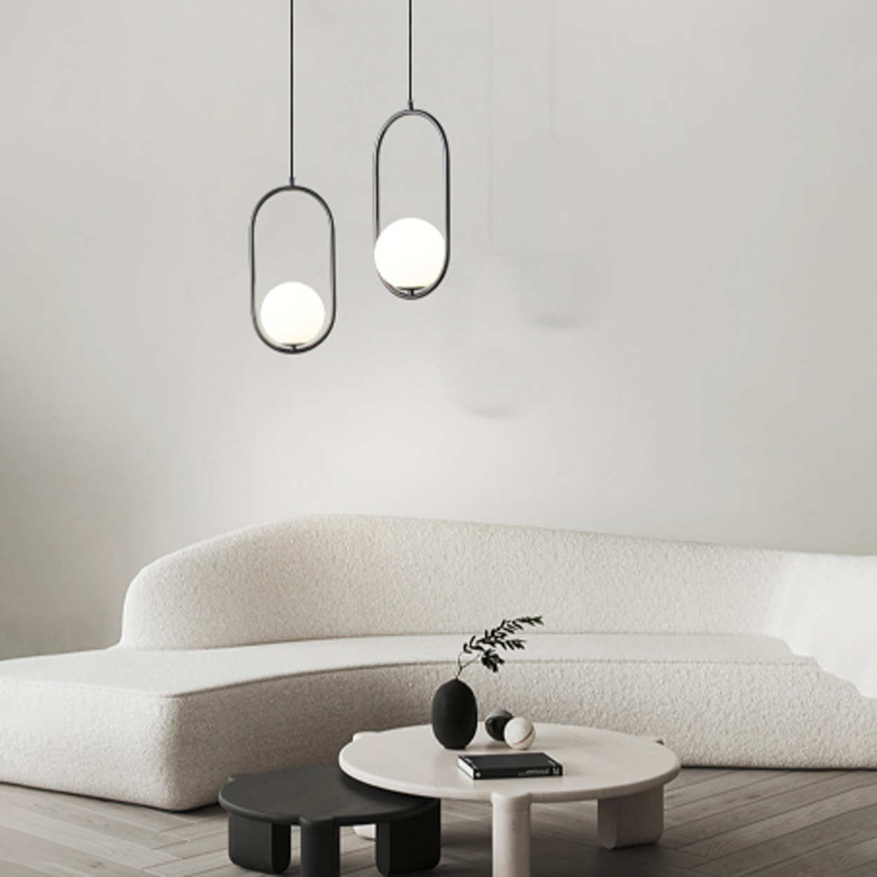 โคมไฟแขวนเพดาน Pendant Lamp All copper glass, Black Color LED E14