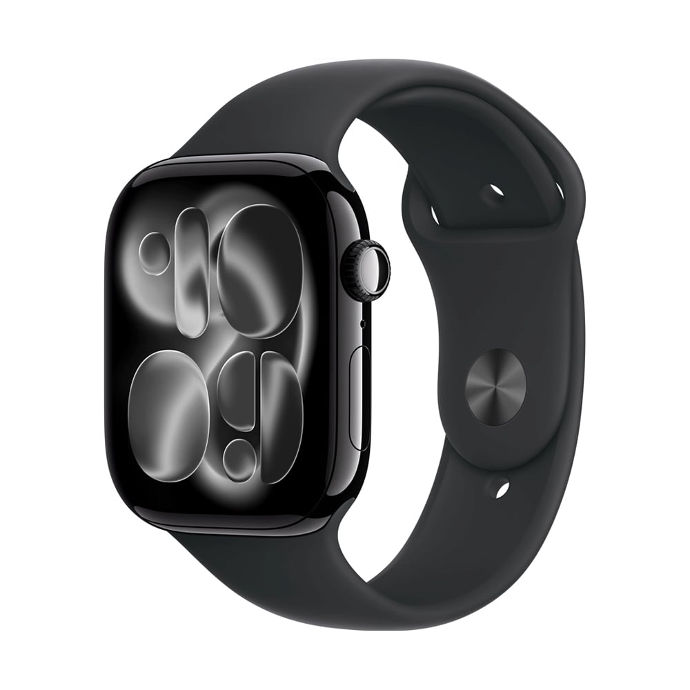 Apple Watch Series 11 GPS 46mm Jet Black Aluminium with Black Sport Band - M/L