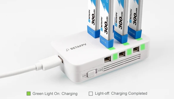 ฺBETAFPV 6 Ports 1S Battery Charger PH2.0 & BT2.0