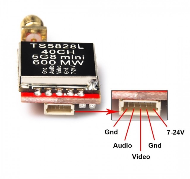 AKK TS5828L 600mW FPV Mini AV Transmitter for FPV Multicopter