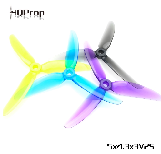 HQProp 5X4.3X3V2S Top Freestyle Prop ใบพัดโดรน 5นิ้ว 1ถุง 4ใบ สุ่มสี