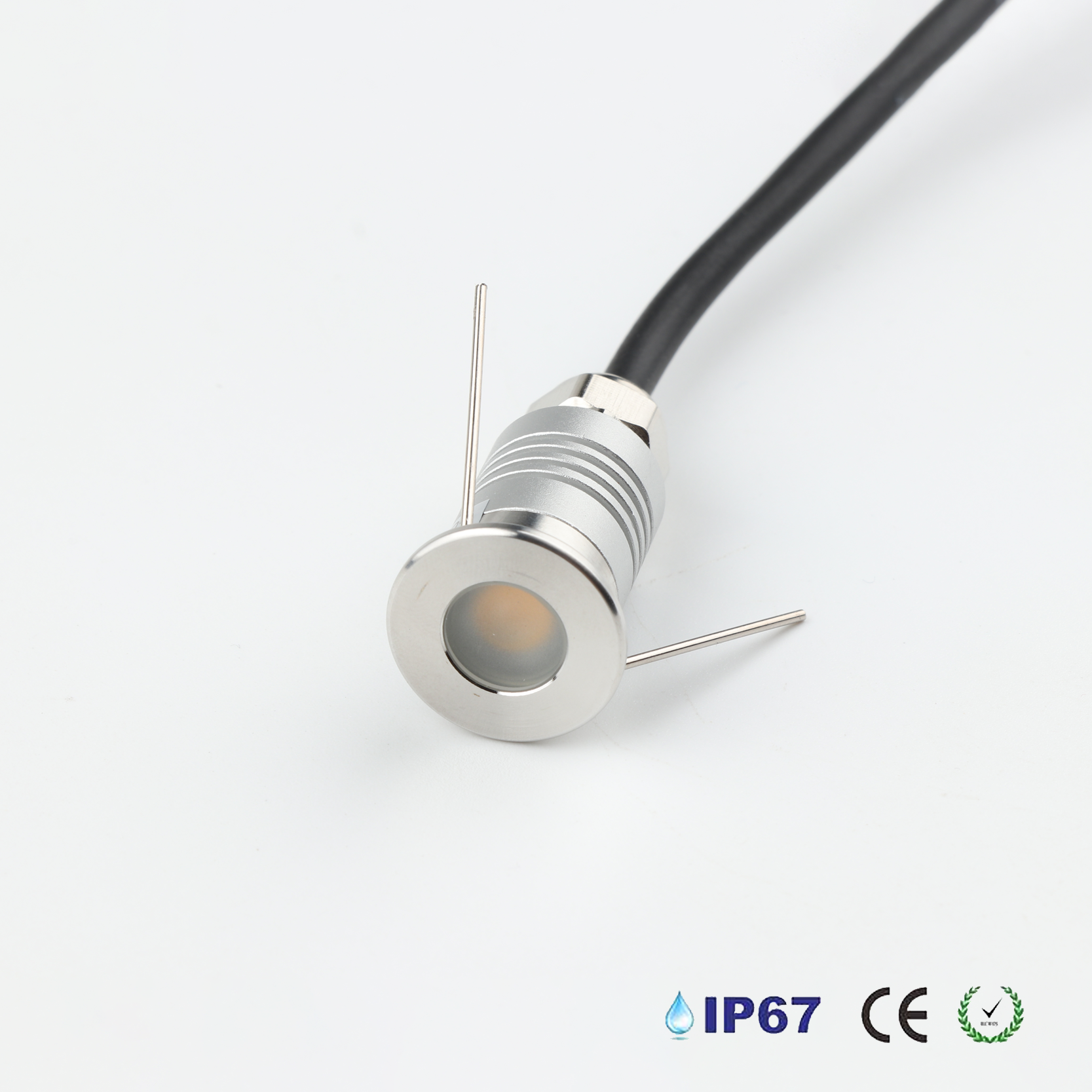 โคมไฟฝังพื้น Inground Up light Round 304 Stainless Steet + Aluminum lamp body LED 1W 12V IP67