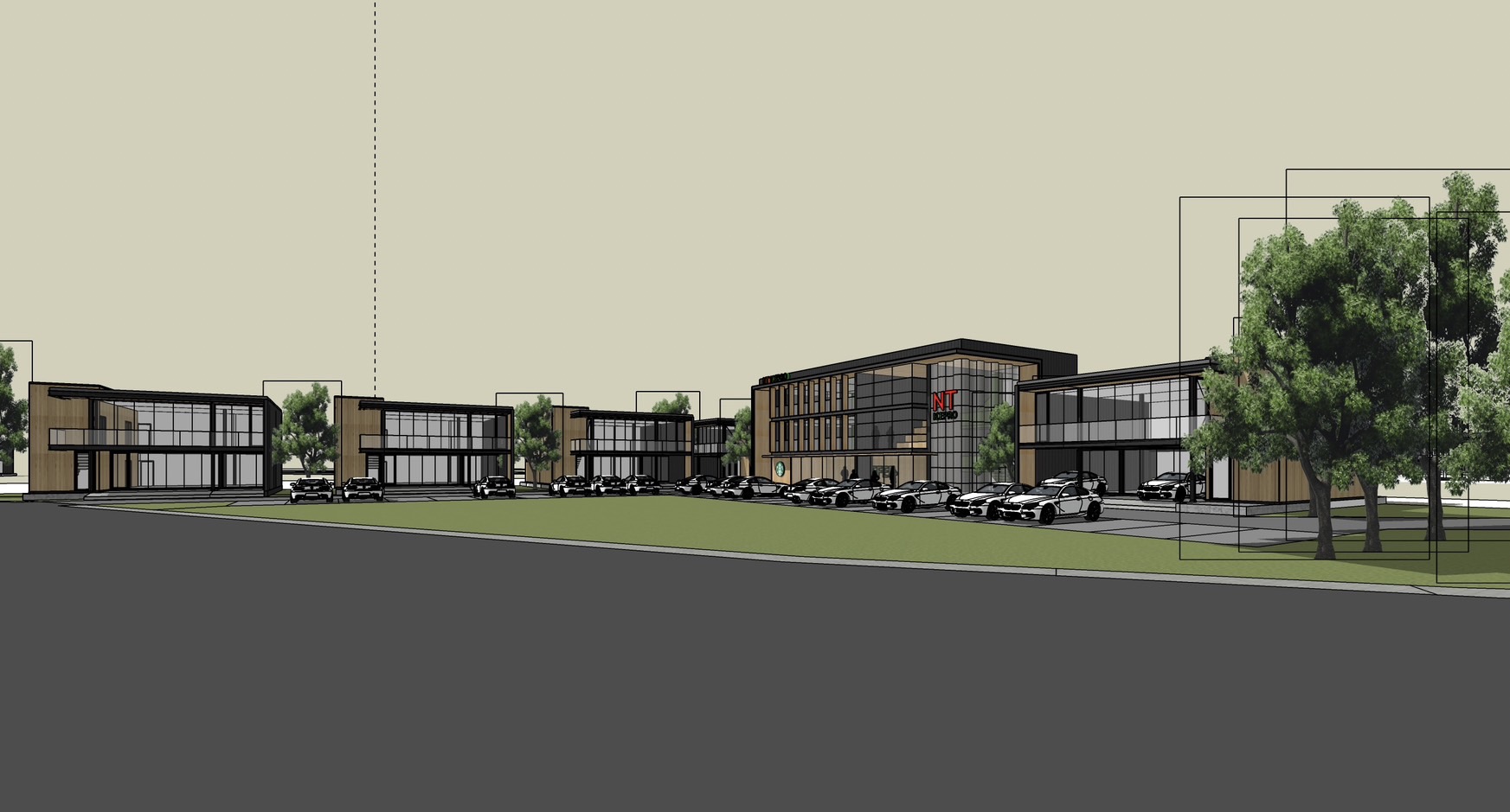 โชว์รูมและออฟฟิศ 2 ชั้น ขนาด 200 ตารางเมตร (อาคารA)