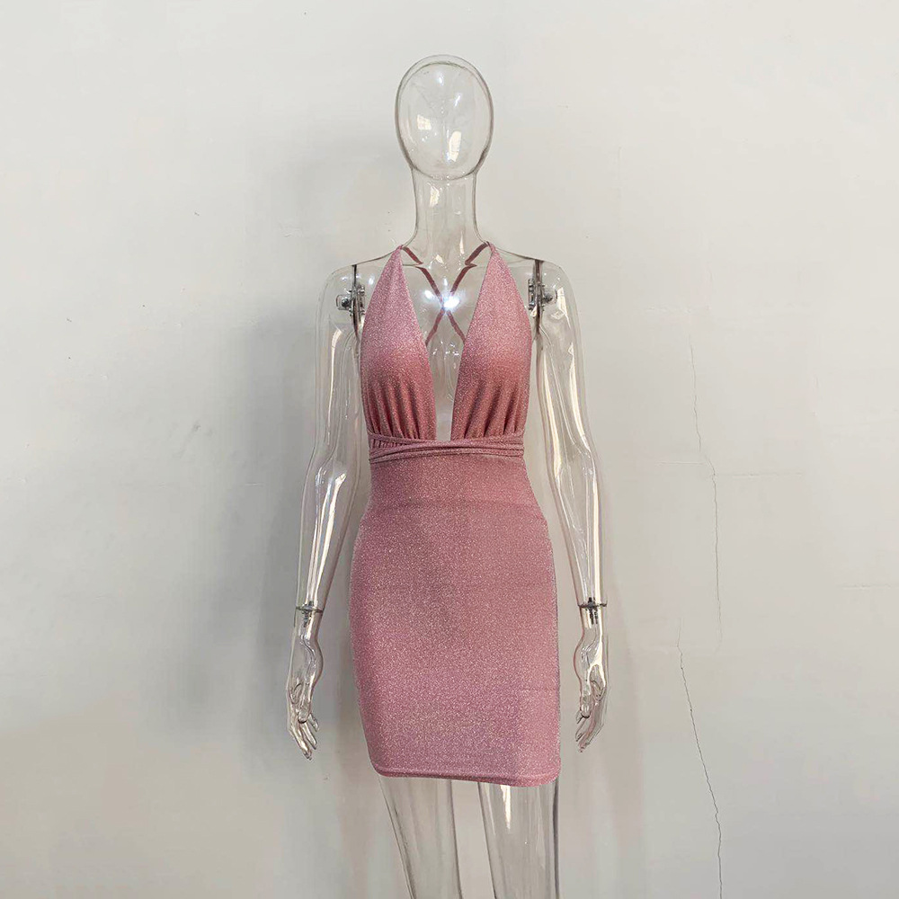 เดรสวิ๊งวับ เดรสสายฝอ โชว์หลังเซ็กซี่ CN9061