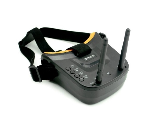 Mini FPV Goggles 5.8G 40ch VR006 แว่นโดรนพร้อมแบตในตัว สองเสารับ Diversity