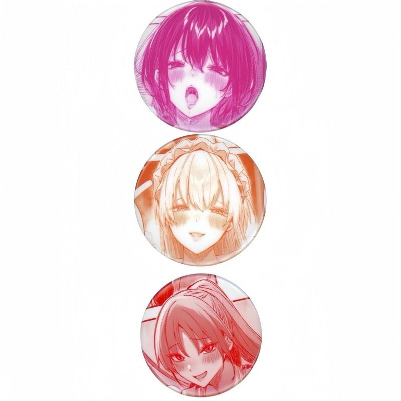 [FANZA Online Lottery Kakao D Prize -Can Badges- 3-Pieces In Set]