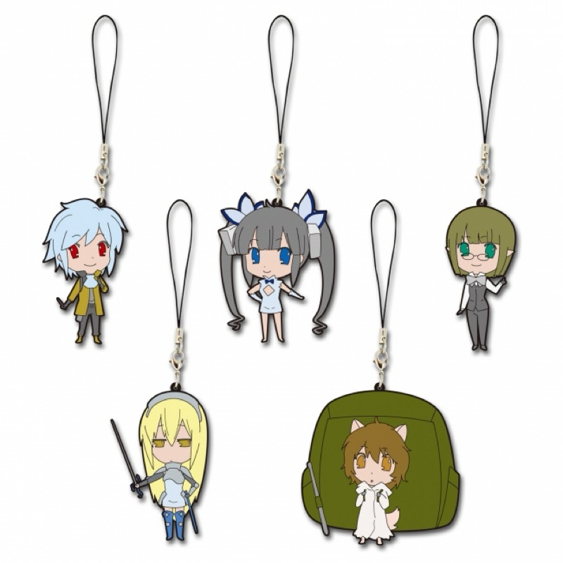 พวงกุญแจ ไอส์&เอน่า&ลิลิรูก้า -ดันมาจิ[Danmachi G Prize -Rubber Strap- Ais&Eina&Liliruca]