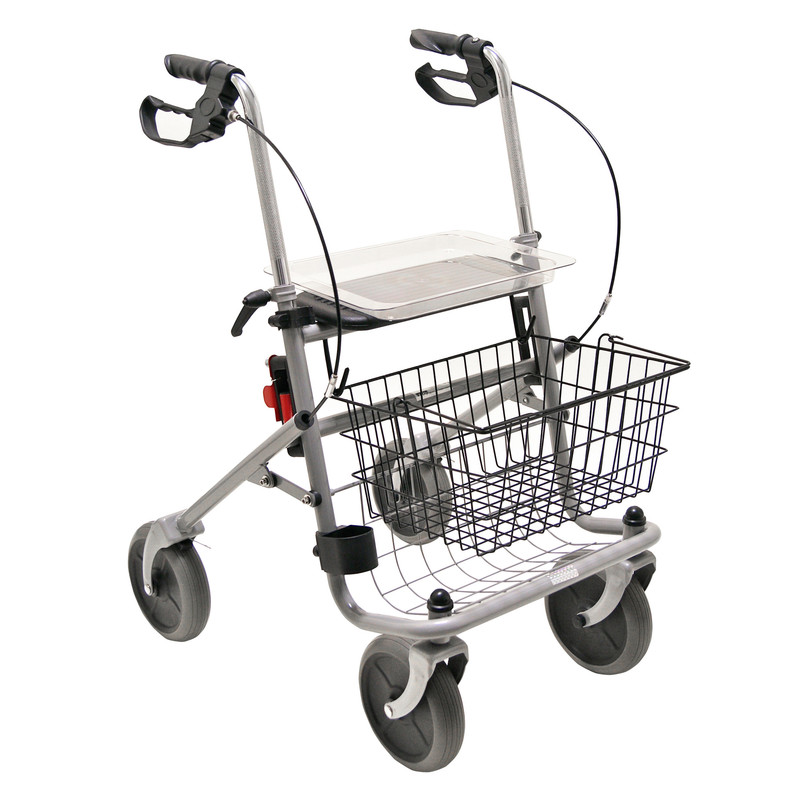 Rollator Cristallo วอล์คเกอร์ 4 ล้อ อุปกรณ์ช่วยพยุงเดิน อุปกรณ์ฝึกเดิน