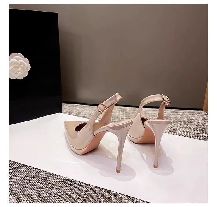 รองเท้าส้นสูง รองเท้าส้นเข็ม เปิดส้น สูง 4 นิ้ว (SHF5-8)