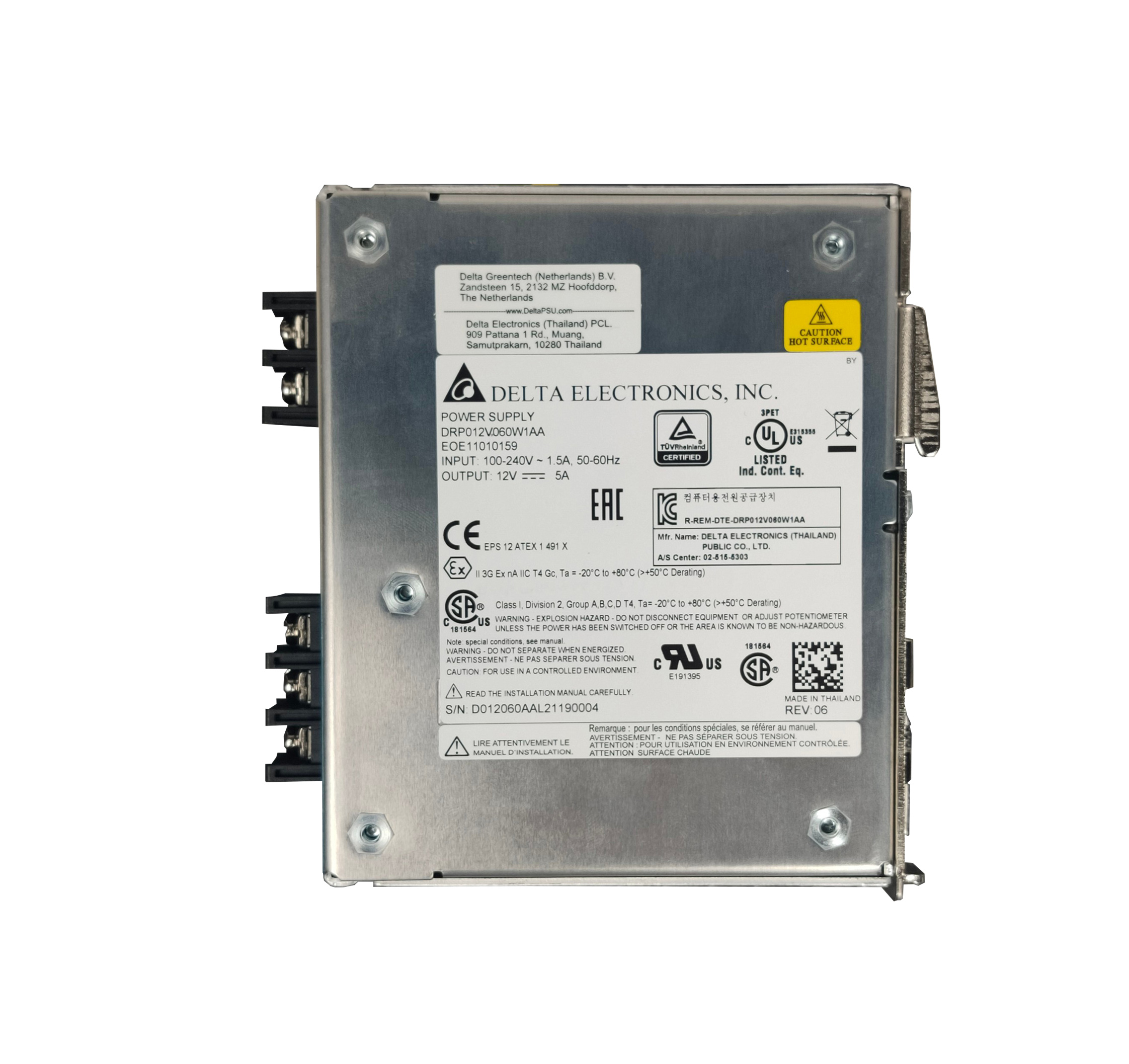 DRP012V060W1AA Output 12V/5A (60W) Delta Power Supply