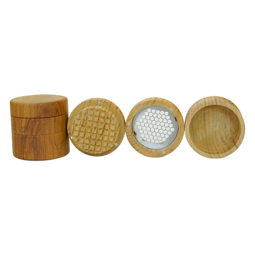 ที่บดสมุนไพร 3 ชั้น Ojas Grinder 3 Layers -Teak Herb Grinder 3 Layers - ไม่มีค่าจัดส่งเพิ่ม