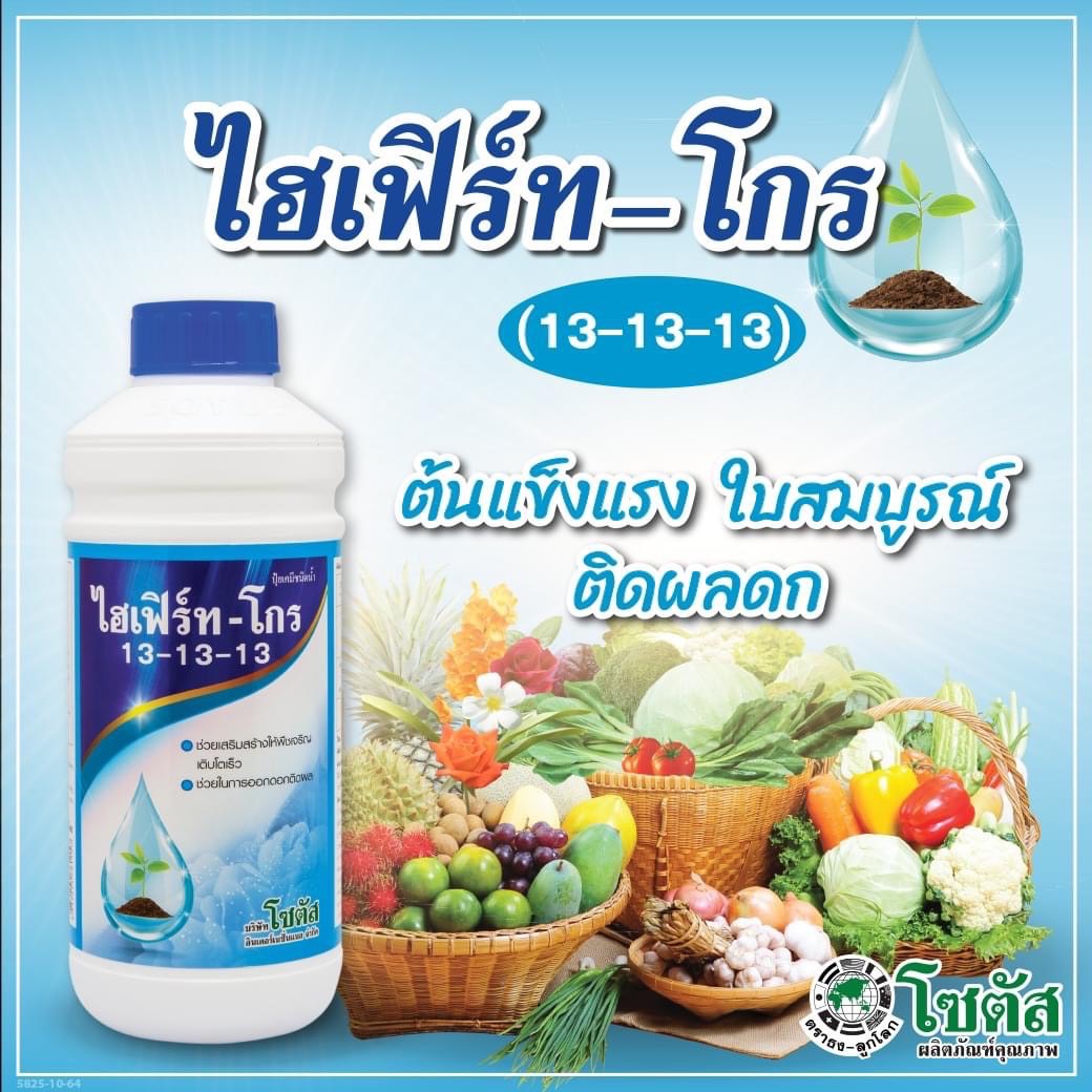 (ยกลัง12ขวด) ไฮเฟิร์ท-โกร 13-13-13 (Hifert-Grow) ช่วยฟื้นฟูสภาพต้นหลังการเก็บเกี่ยว ต้นสมบูรณ์ แข็งแรง(ยกลัง12ขวด) ไฮเฟิร์ท-โกร 13-13-13 (Hifert-Grow) ช่วยฟื้นฟูสภาพต้นหลังการเก็บเกี่ยว ต้นสมบูรณ์ แข็งแรง