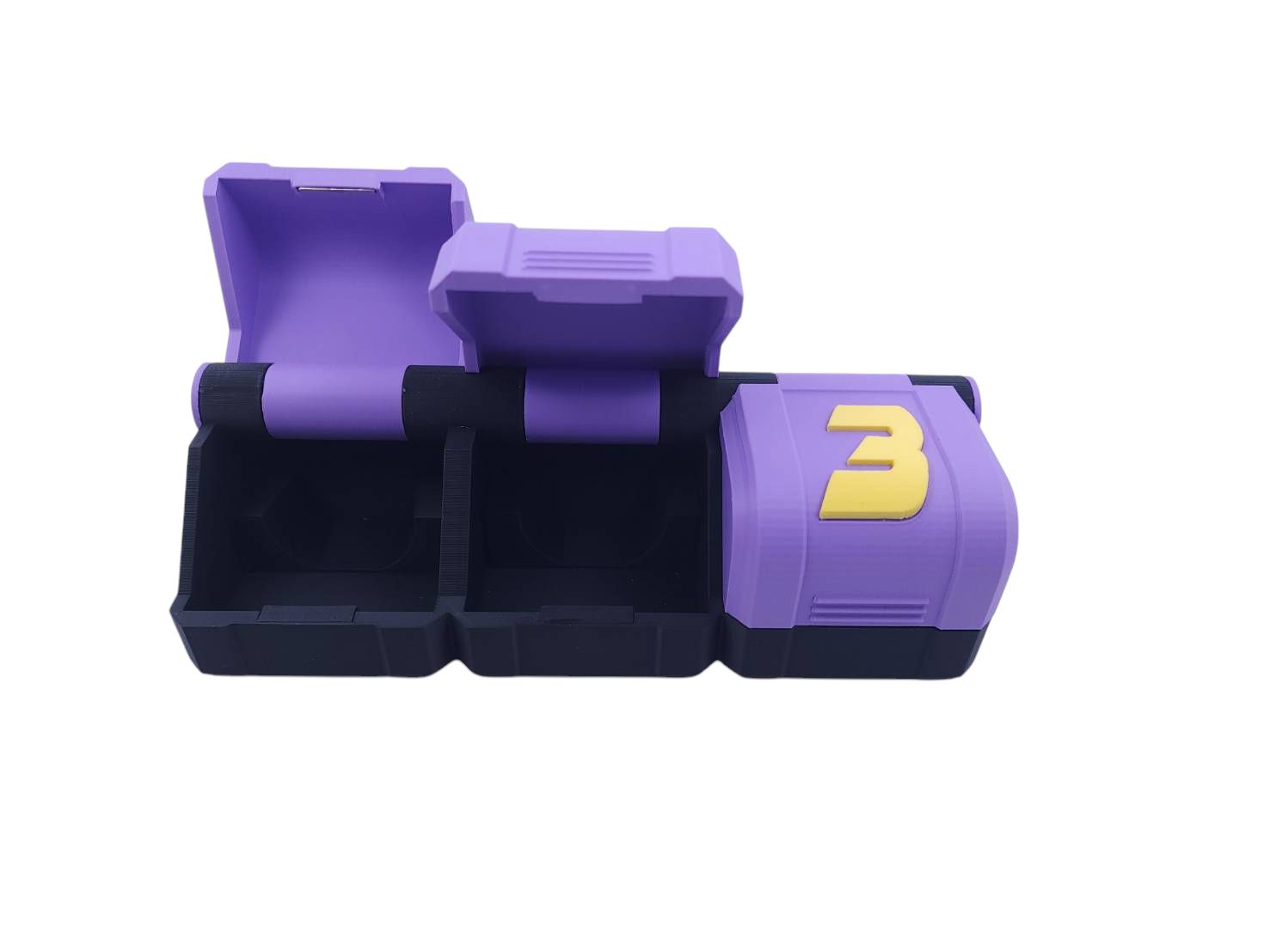 กล่อง 3on3 Deck Case : "Custom X" ผลิตจากพลาสติก PLA 3D Print ด้วยเครื่องที่ทันสมัยที่สุด สามารถเลือกสีได้ ฝาปิดแม่เหล็ก แยกช่องอิสระ