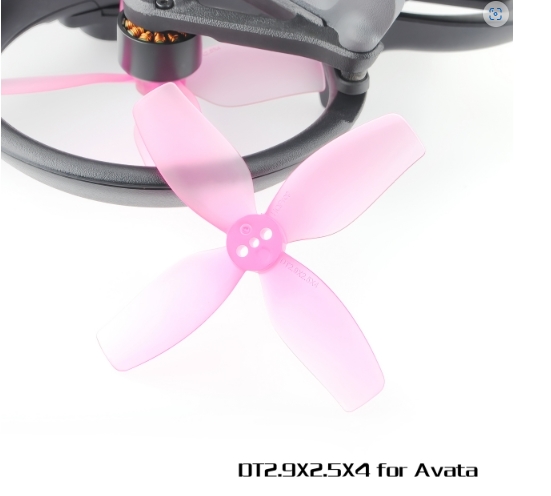 HQProp DT2.9X2.5X5 , DT2.9X2.5X4 , DT2.9X2.5X3 for DJI Avata (2CW+2CCW)-Poly Carbonate 1ถุง 4ใบ สุ่มสี