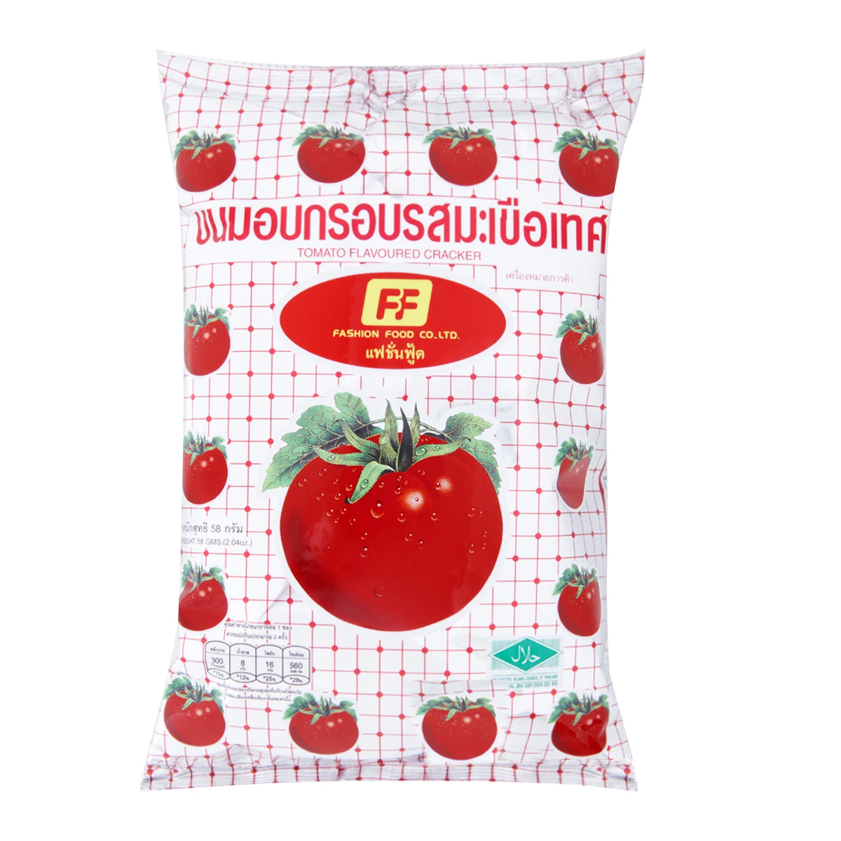 8850412374167 ขนมอบกรอบ รสมะเขือเทศ FF 58 กรัม