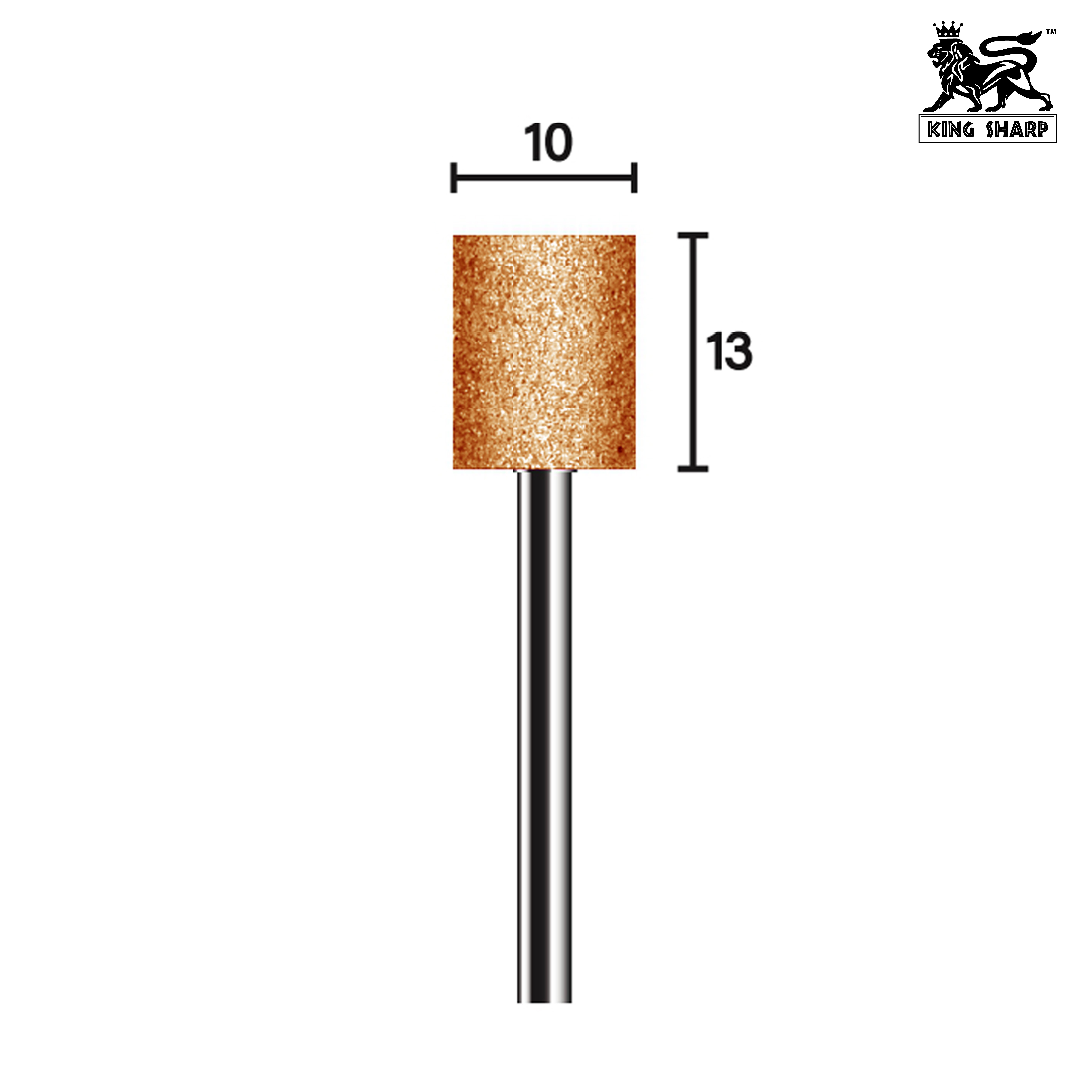 หินเจียรมีแกน KINGSHARP SW111 38A80QV40 10x13x3 mm.