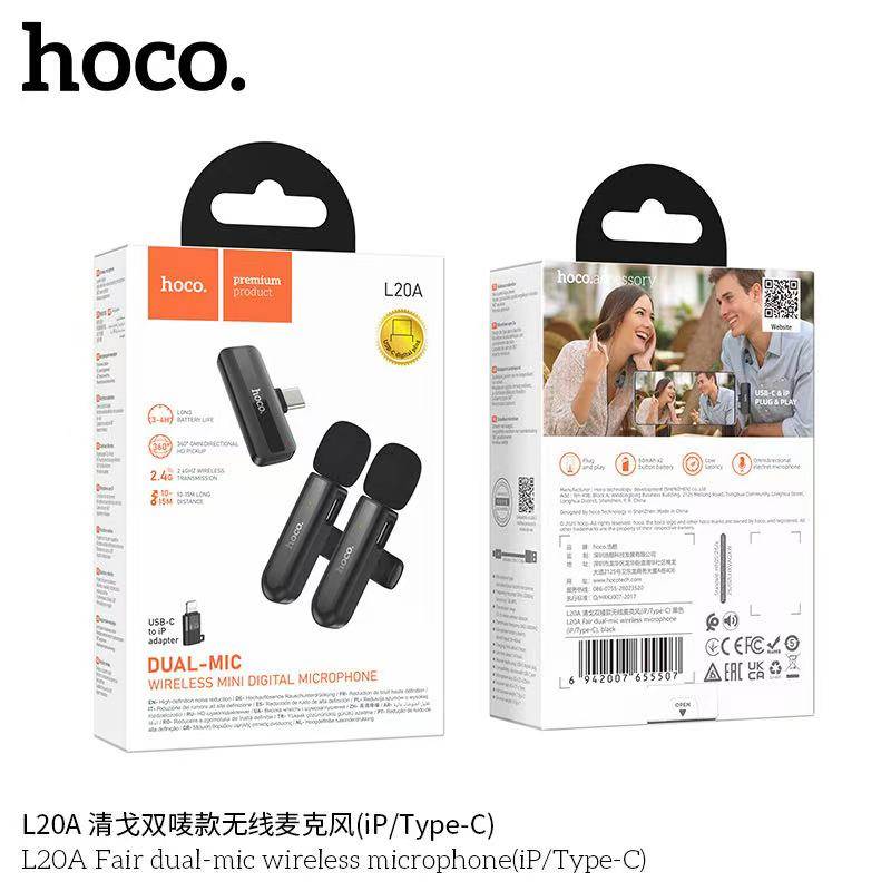 HOCO L20A (iP/Type-C) wireless microphone