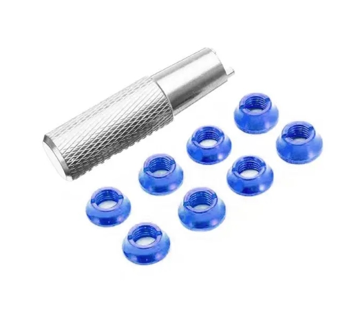 STP Color Switch Nuts for Frsky & Futaba แหวนสีแต่งรีโมท 1ถุง 8ตัว พร้อมเครื่องมือ