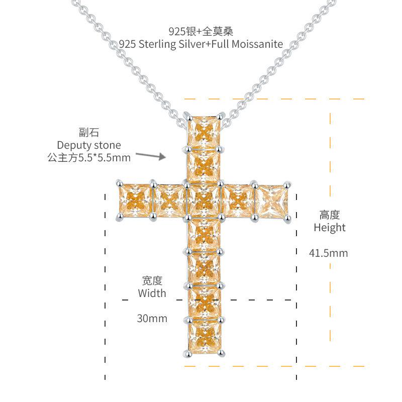 [สั่งผลิต] P3-0059-Gold สร้อยคอเพชรโมซาไนท์ 11 กะรัต