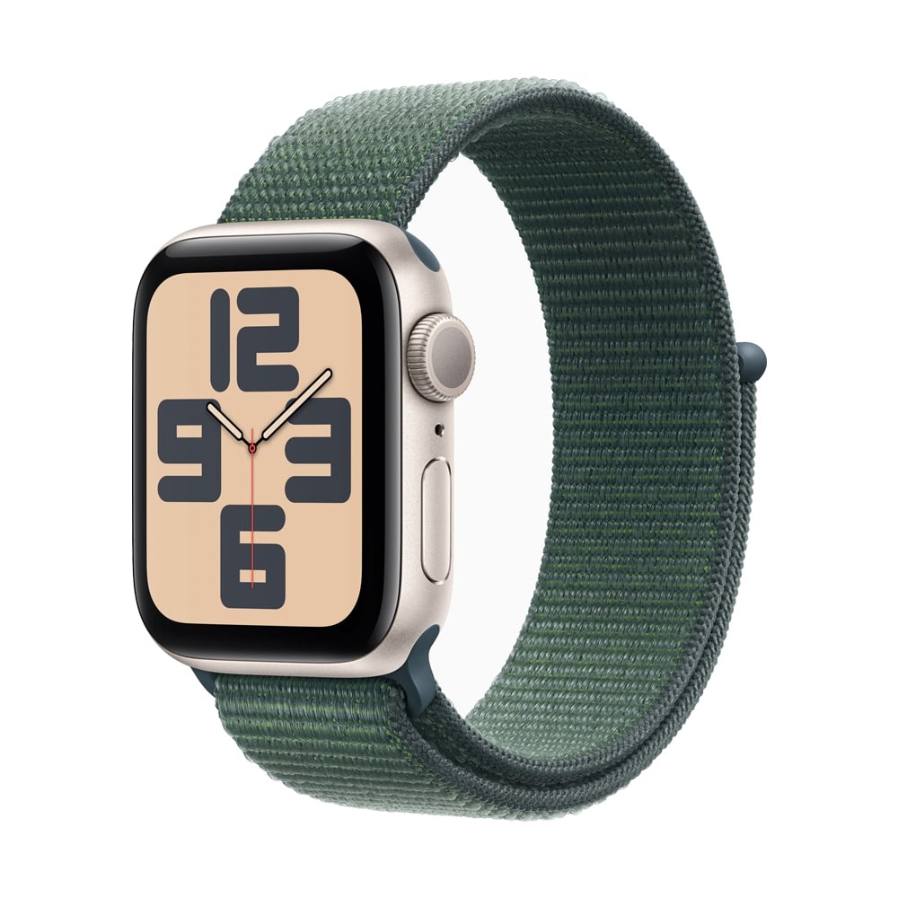 Apple Watch SE 2 GPS 40mm Starlight Aluminium Case 2 with Lake Green Sport Loop