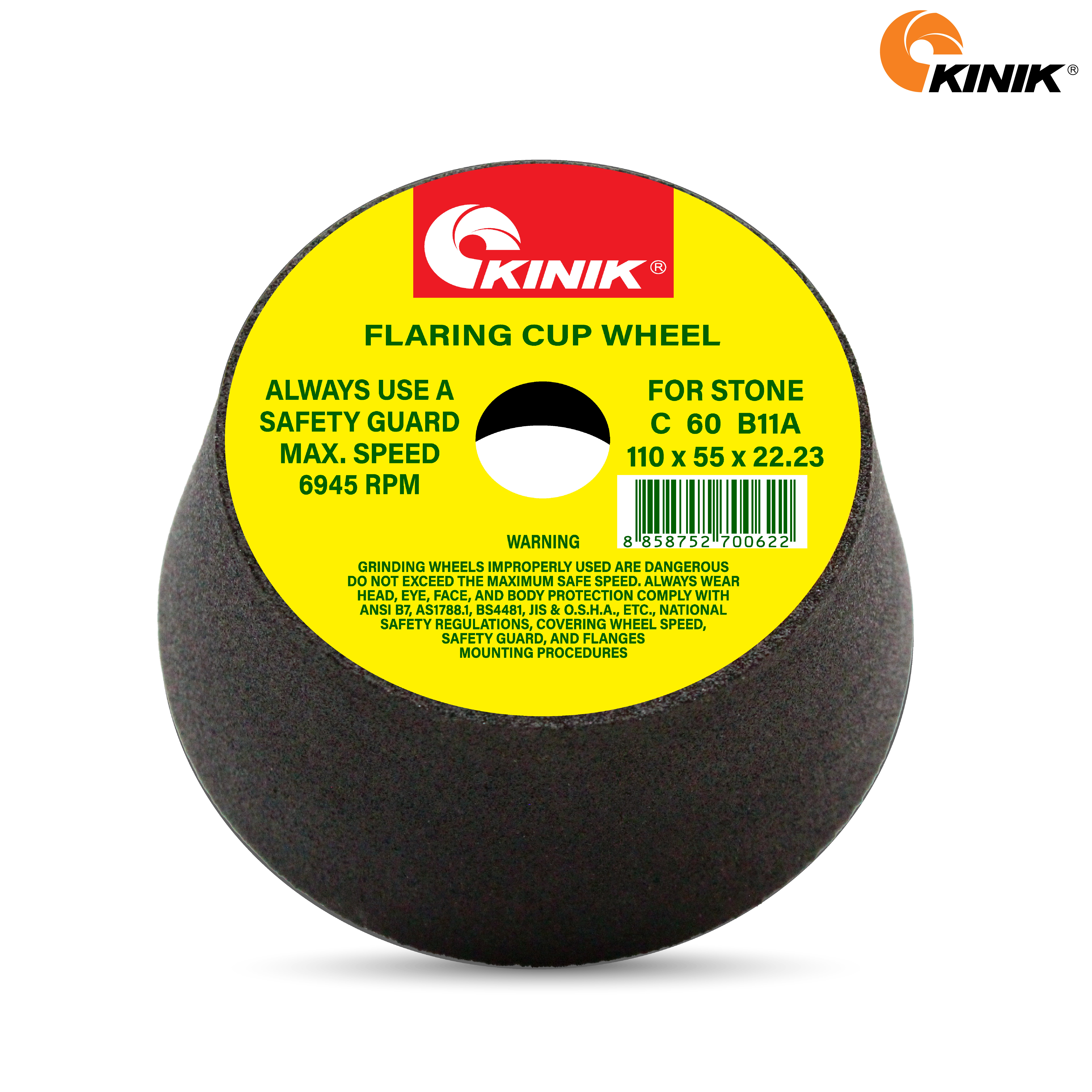 หินถ้วยเฉียง KINIK C60QB11A 110x55x22.2 mm.