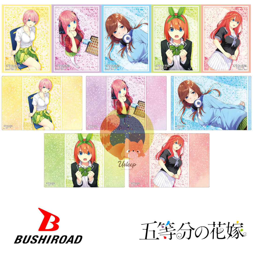 [PRE-ORDER] Bushiroad Sleeve & Rubber Mat V2 Gotoubun no Hanayome : Nakano Ichika, Nino, Miku, Yotsuba, Itsuki