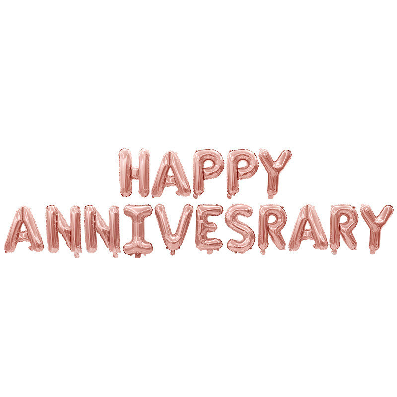 ลูกโป่งตัวอักษร Happy Annivesraryสุขสันต์วันครบรอบ