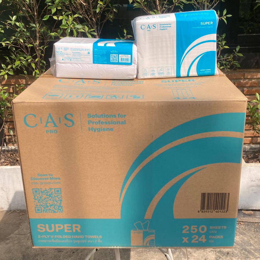 กระดาษเช็ดมือแคสโปร CAS Pro รุ่นซูเปอร์ 2 ชั้น
