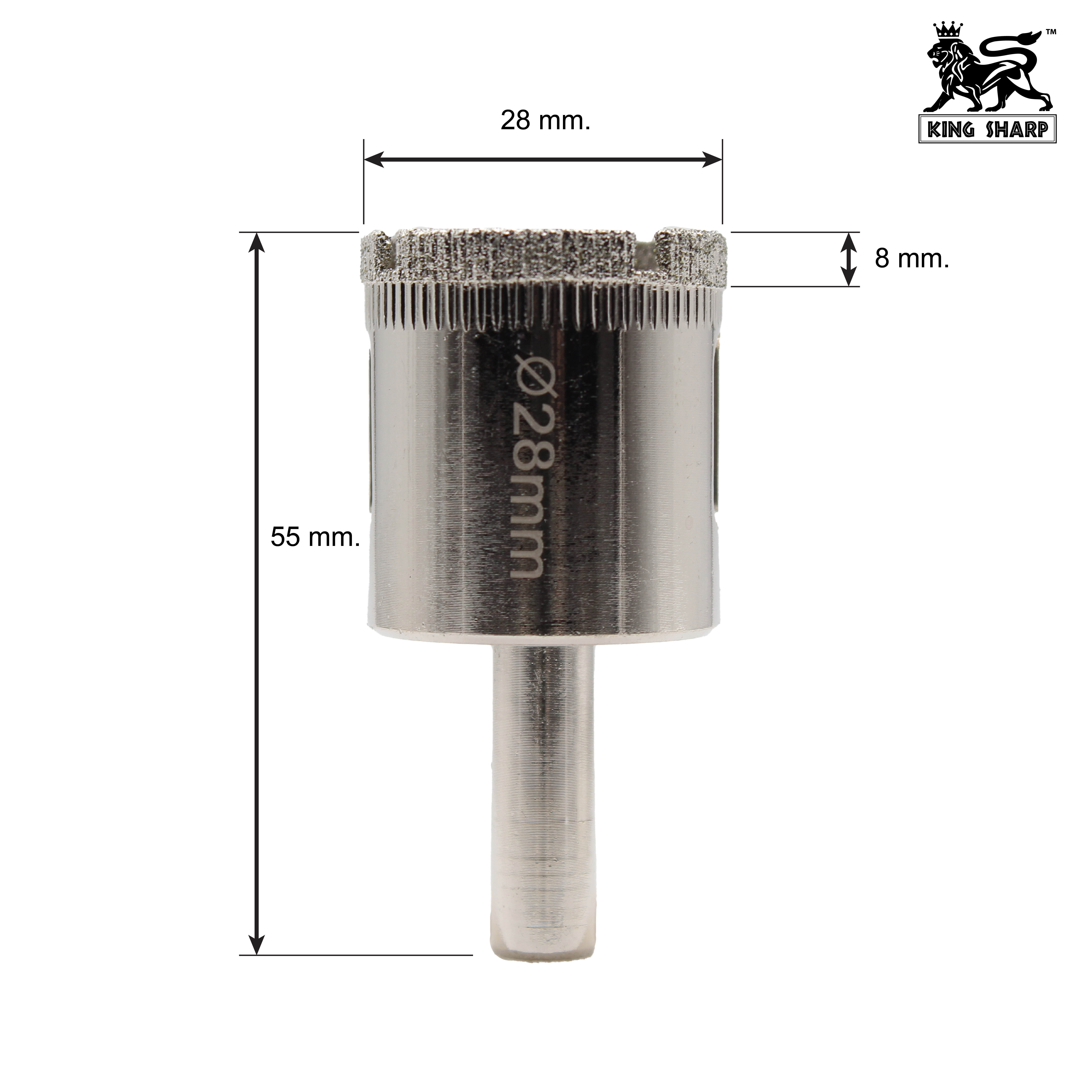 เพชรเจาะกระจก KINGSHARP (P) 28x55 mm.