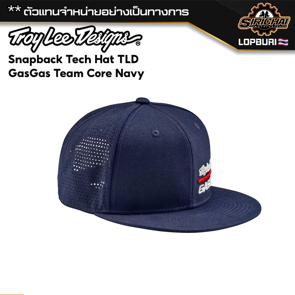 หมวกแก๊ป Troy Lee Designs Snapback Tech Hat TLD GasGas Team Core Navy ของแท้ 100%✅