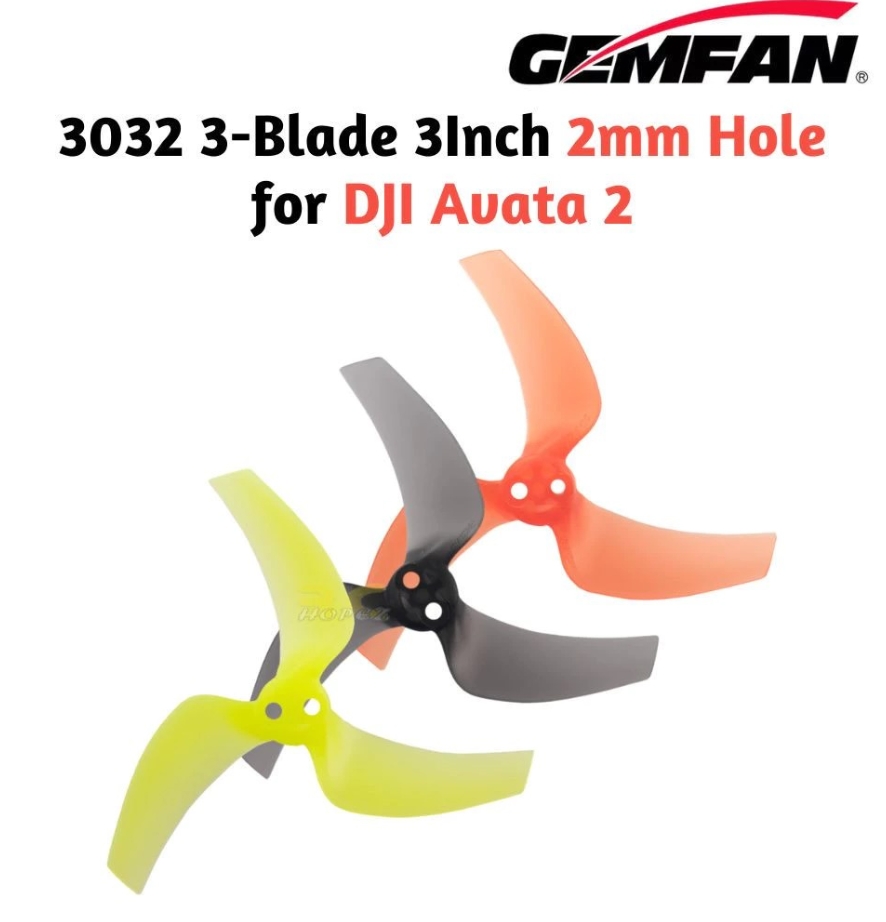 Gemfan 3032-3 DJI Avata 2 ใบพัด 3 นิ้ว แกน 2มิล 1ถุง 4ใบ