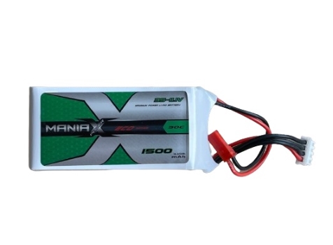 ManiaX 11.1V. 1500mAh 30C XT30 / XT60 / JST
