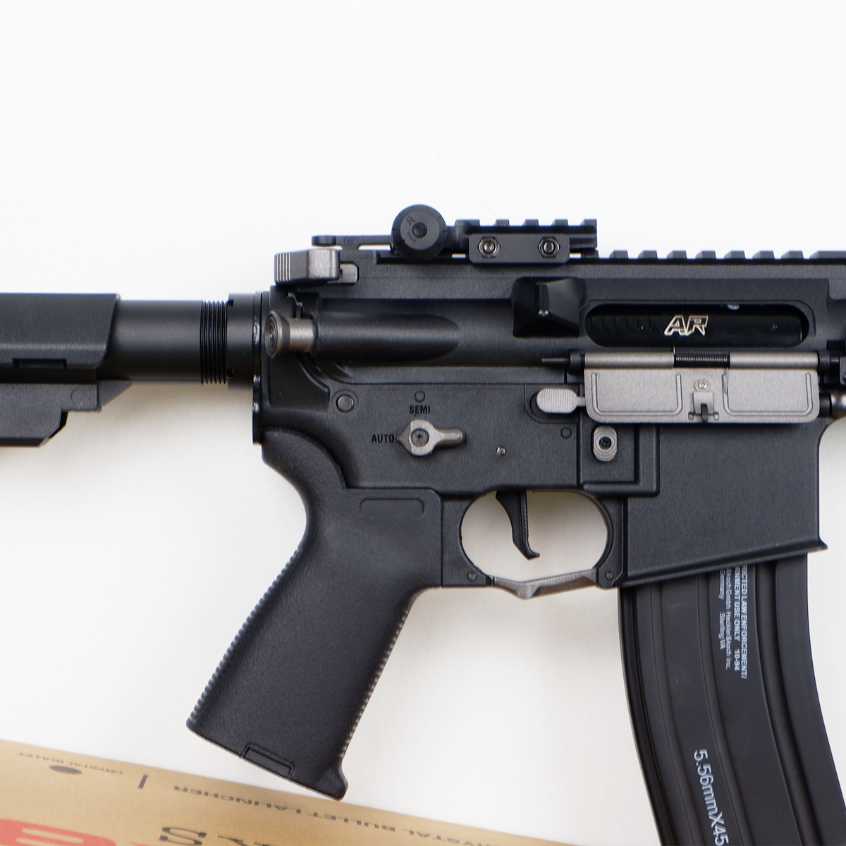 (57)AR16/MK8 สีดำ 250FPS+ แม็กโหลดอัตโนมัติ ยิงรัวได้ ยิงSEMI(ทีละนัด)ได้