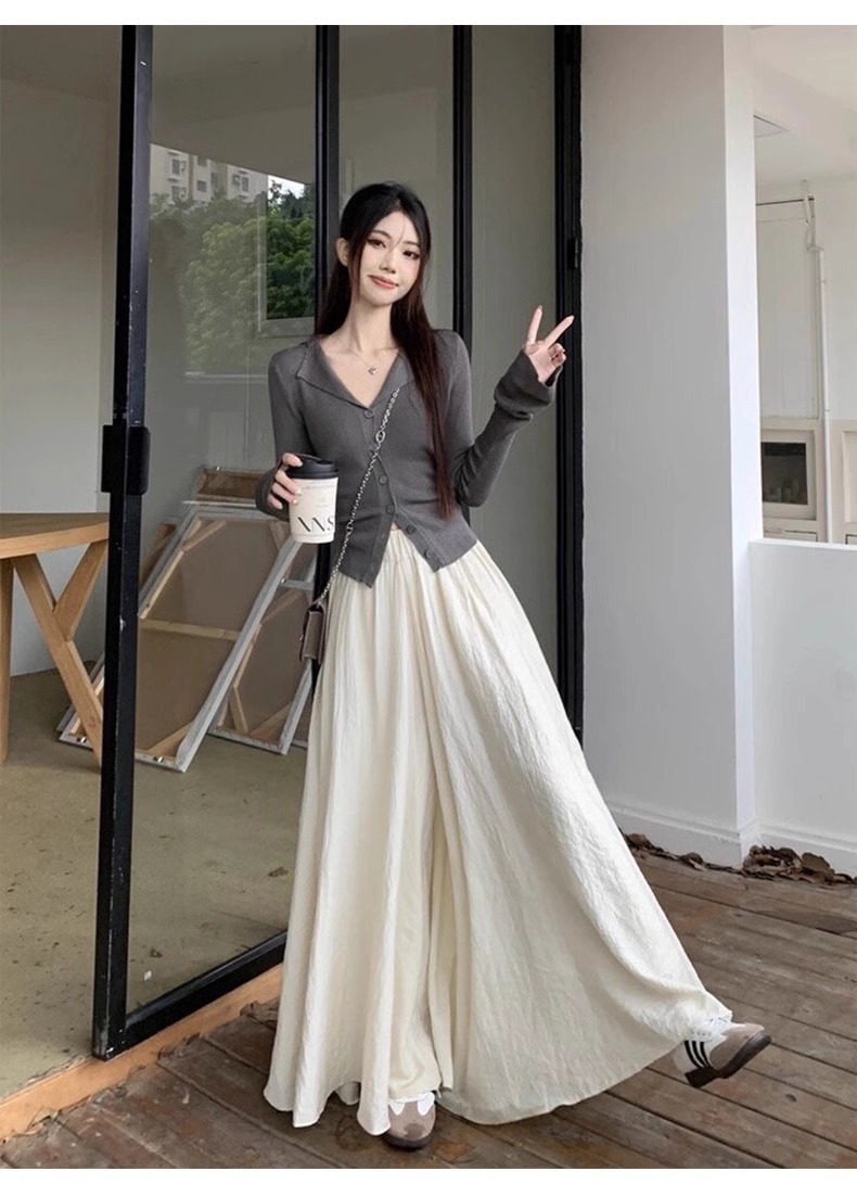 กางเกงขายาว ขากระบอกใหญ่ ทรงกระโปรง รหัส