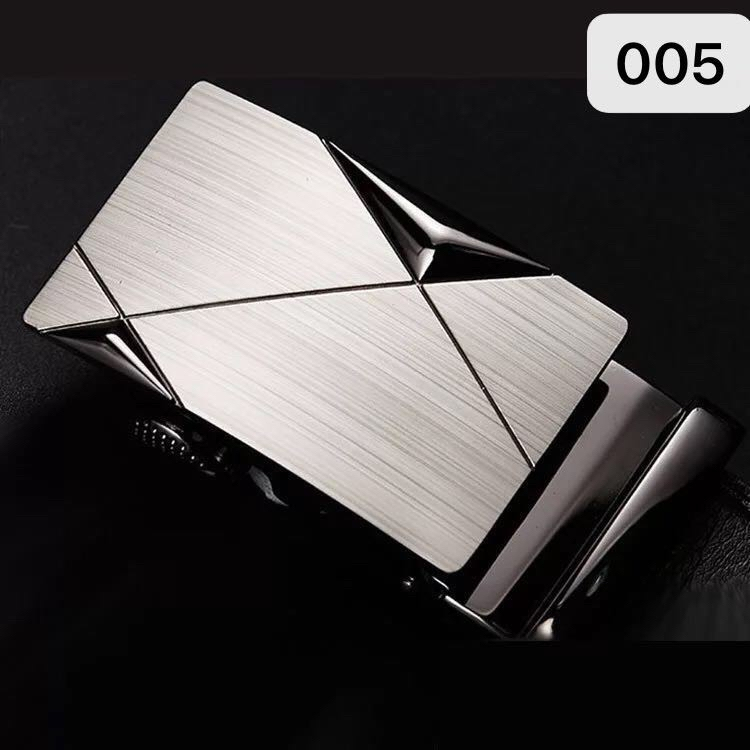 เข็มขัดผู้ชาย หนังPU หัวเข็มขัดอัตโนมัติ แฟชั่นคลาสสิกสีดำ