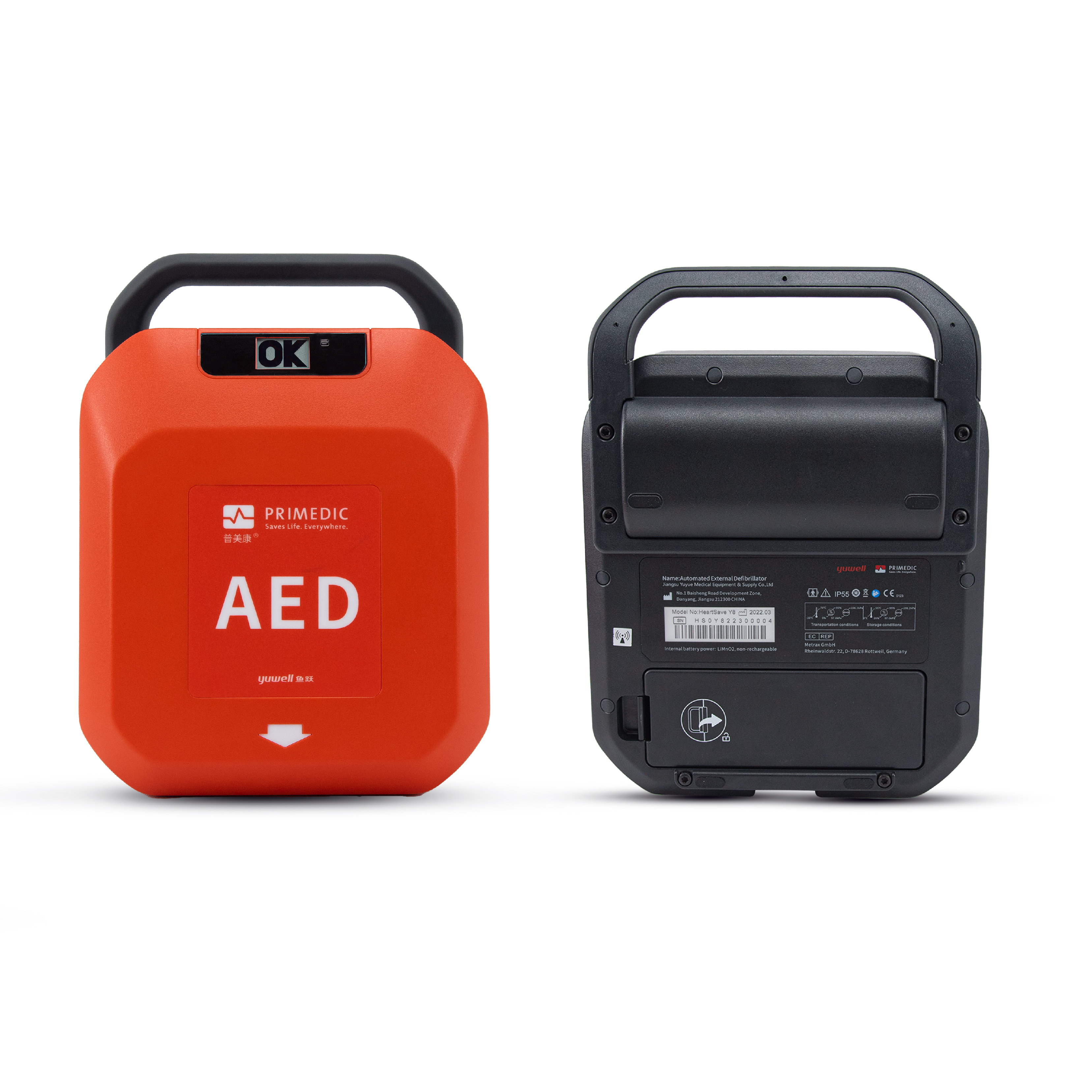 เครื่องกระตุกหัวใจไฟฟ้าชนิดอัตโนมัติ AED HeartSave รุ่น Y8