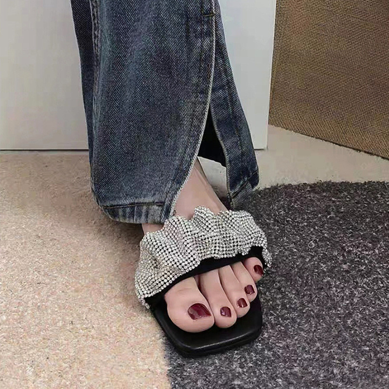 รองเท้าแตะ รองเท้าเพชร เสริมส้น 1 นิ้ว SH895