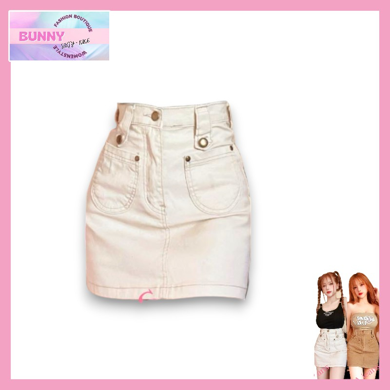 กระโปรงผ้ายืดเอวสูง รุ่น JB001