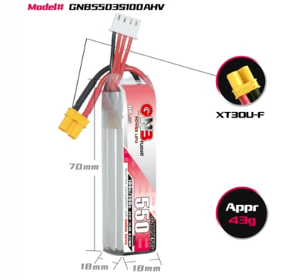 แบต GNB 3เซล 300-900mah HV XT30 XT60 XT90 แบตสำหรับ RC รถ เรือ เครื่องบิน โดรน หุ่นยนต์ มีให้เลือกหลายขนาดความจุ