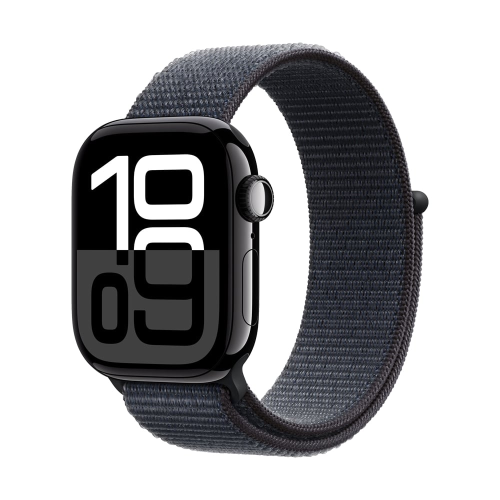 Apple Watch Series 10 GPS 42mm Jet Black Aluminium Case with Ink Sport Loop
