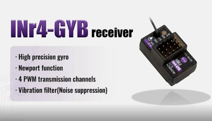 Flysky INr4-GYB 4Ch รีซีฟ มีไจโรในตัว สำหรับ NB4 / NB4 PRO