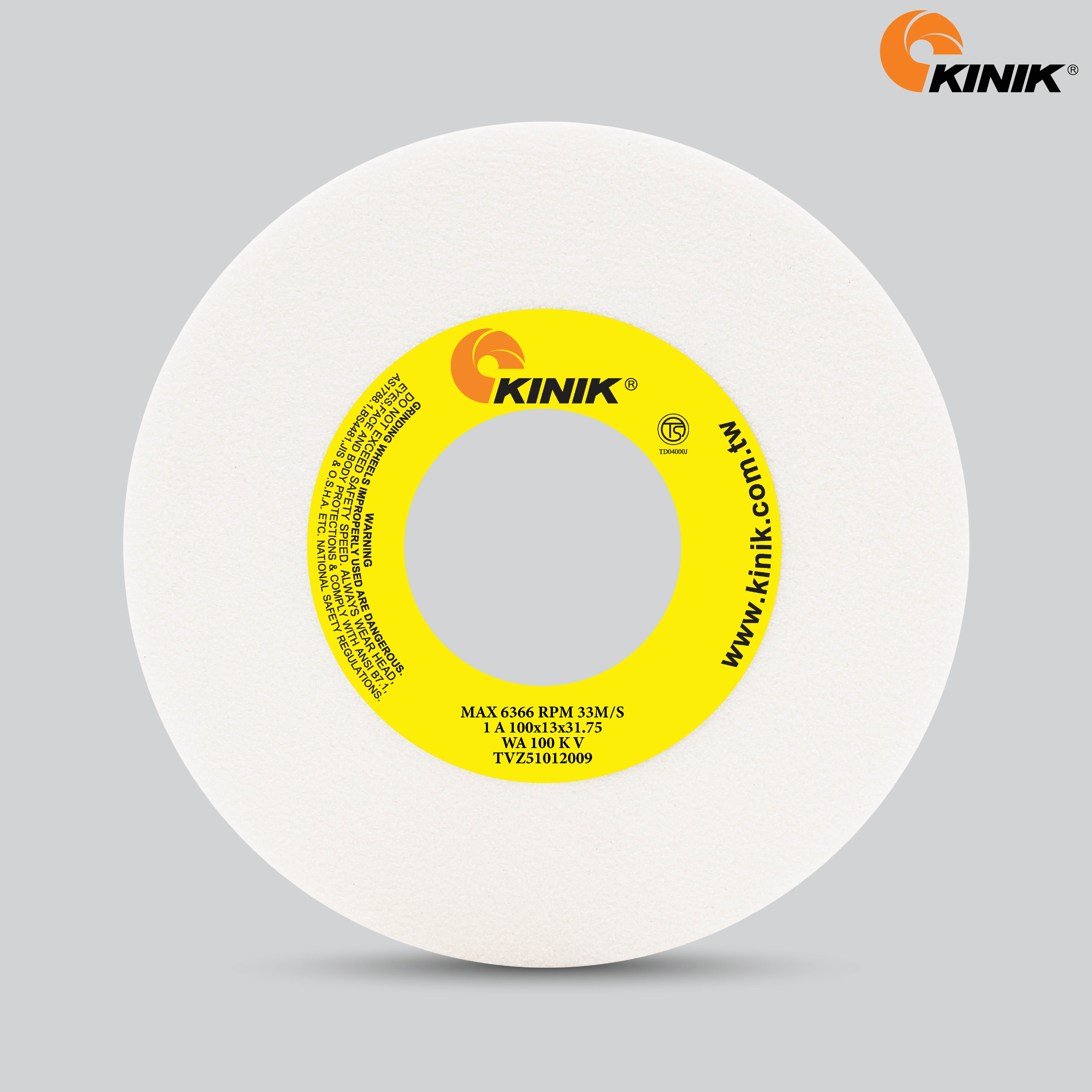 หินเจียร KINIK WA100KV1A 100x13x31.75 mm.