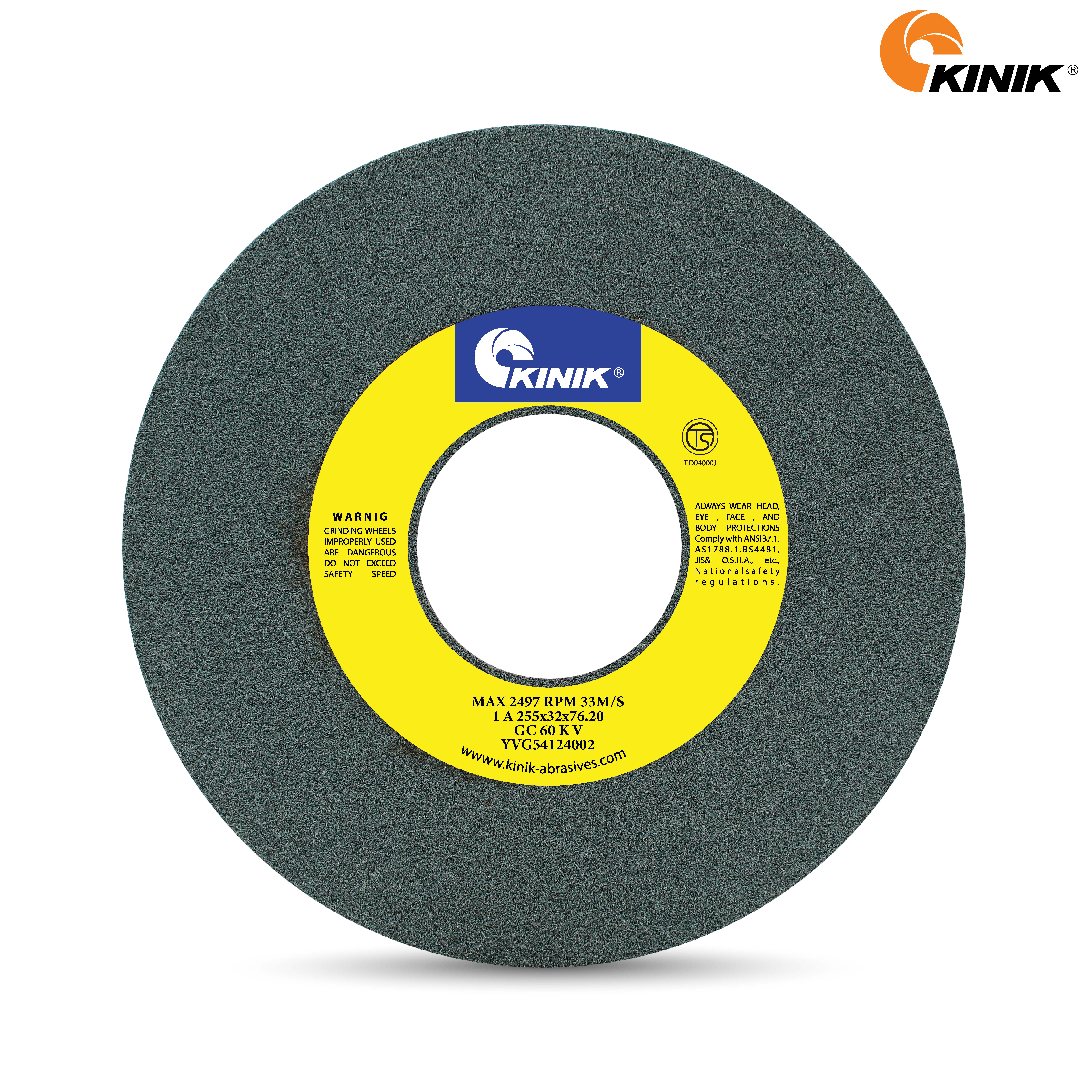 หินเจียร KINIK GC60KV1A 255x32x76.2 mm.