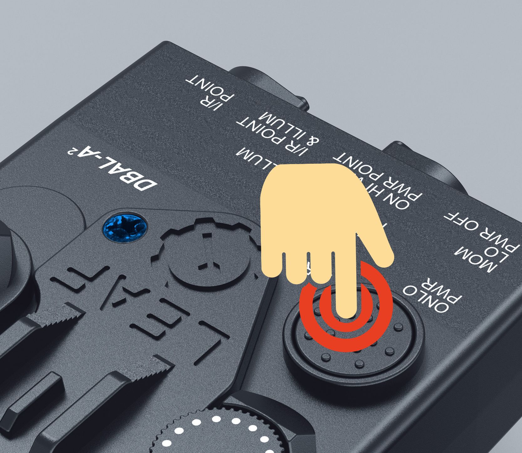 DBAL-A2 สีดำ มีไฟฉาย มีแสงเลเซอร์สีเขียว ปรับแกนได้ (DBAL)