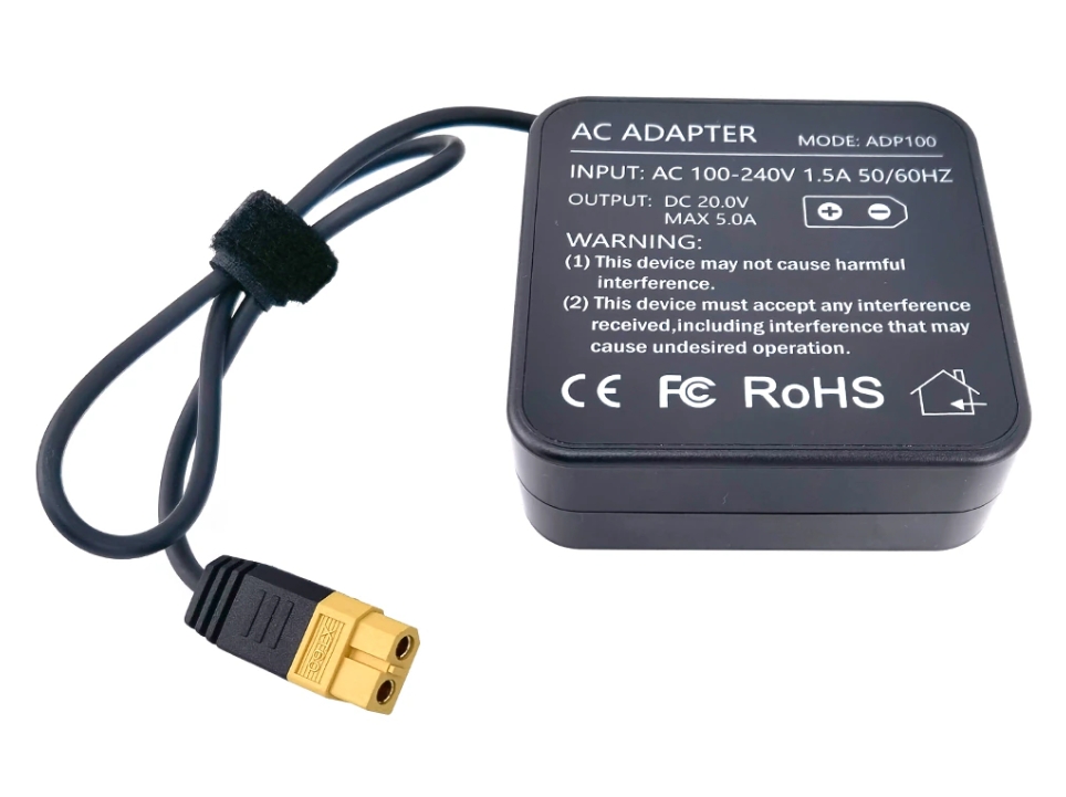 ToolkitRC ADP100 20V 5A 100W 50-60HZ XT60 AC To DC Power Adapter สำหรับจ่ายไฟให้เครื่องชาท