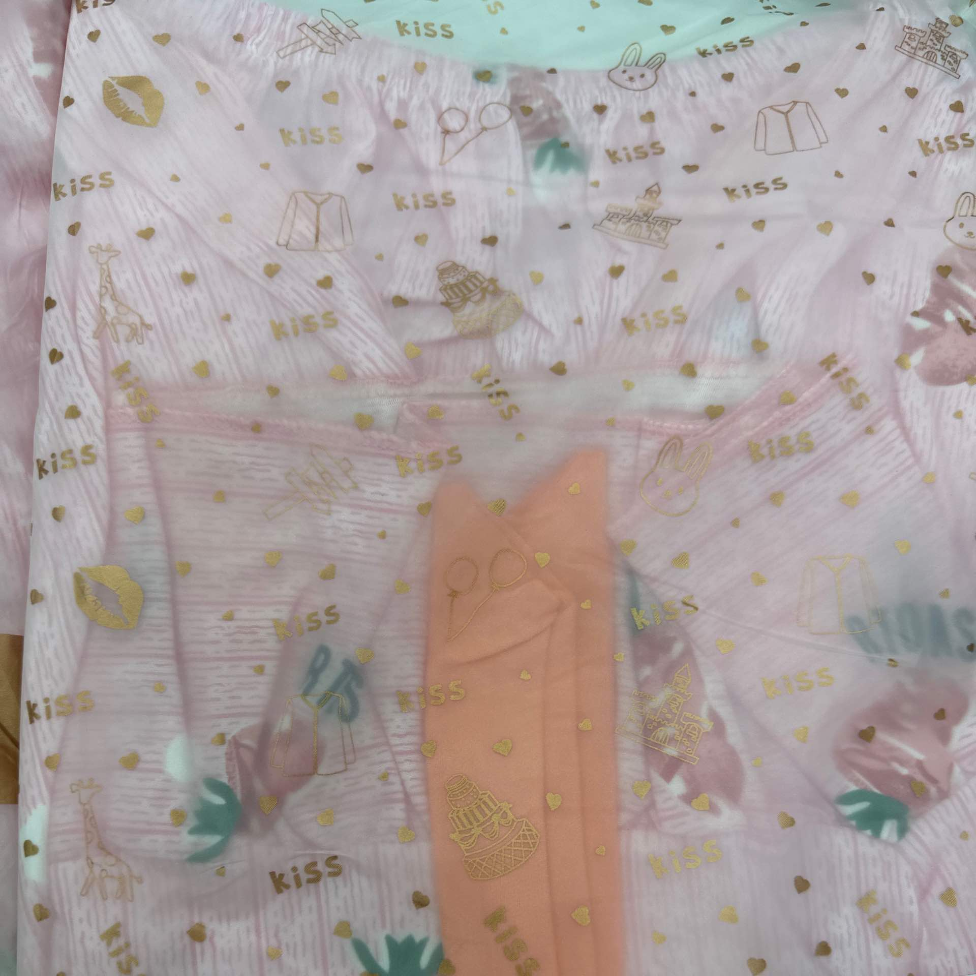 ชุดนอน set 2 ชิ้น แครอทชมพู น่ารักๆ SL013