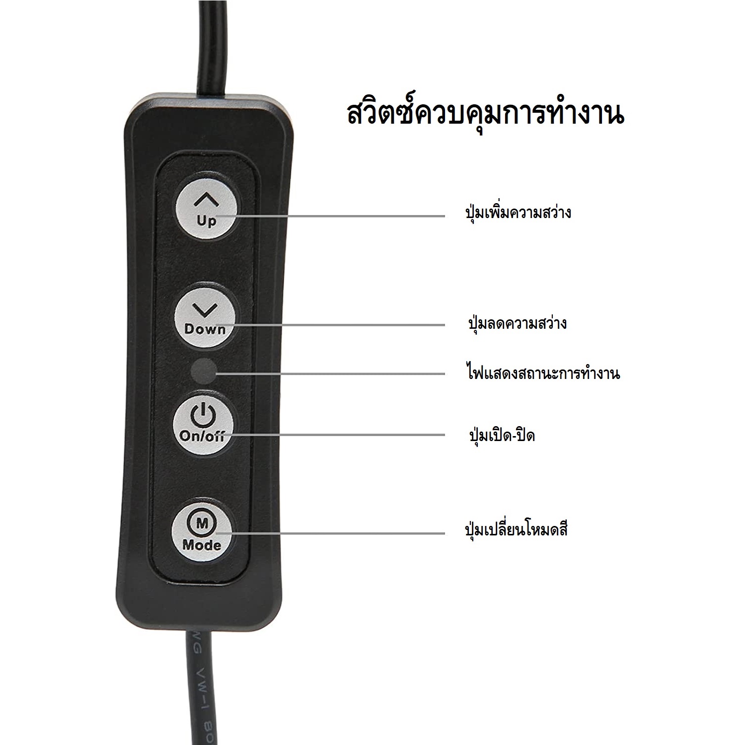 MINI LED LIGHT USB HS-Q1(โคมไฟ LED สลับสีไฟและปรับความสว่างได้ แสงสีสวยงาม ติดตั้งง่าย เหมาะกับตู้ 20-35 cm)