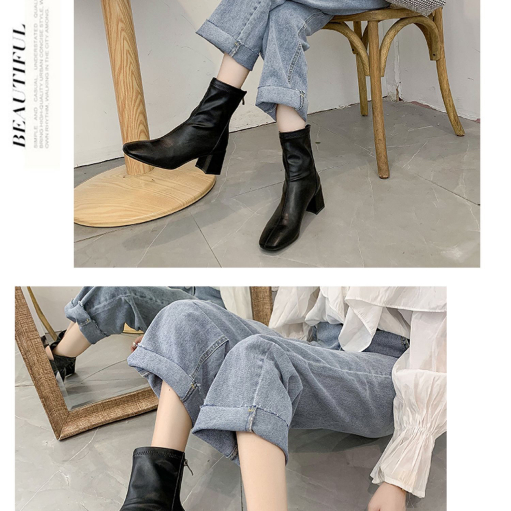 รองเท้าบูท รองเท้าเเฟชั่น เก๋ เท่ หลากหลายสไตล์ SH7089